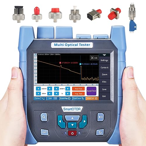 D YEDEMC Mini-Pro 850/1300nm SM OTDR Mulit-Function Tester Built in OPM/OLS / RJ45 Test/VFL Test Rang 5m-60Km Dynamic Range 22dB/24dB Connector UPC (YD-5100-MM)